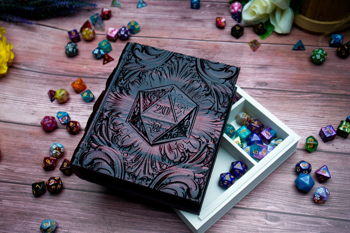 D20 Dice tome - Dice holder & Dice tray