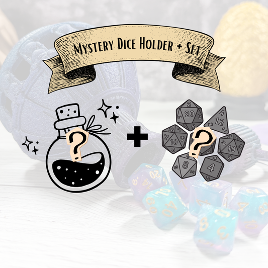 MYSTERY dice holder + Dice set