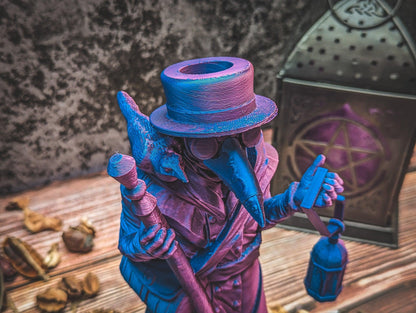 Plague Doctor Dice tower - The Flaming Feather & Flaming Filament
