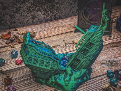 Shipwreck dice tower - The Flaming Feather & Flaming Filament