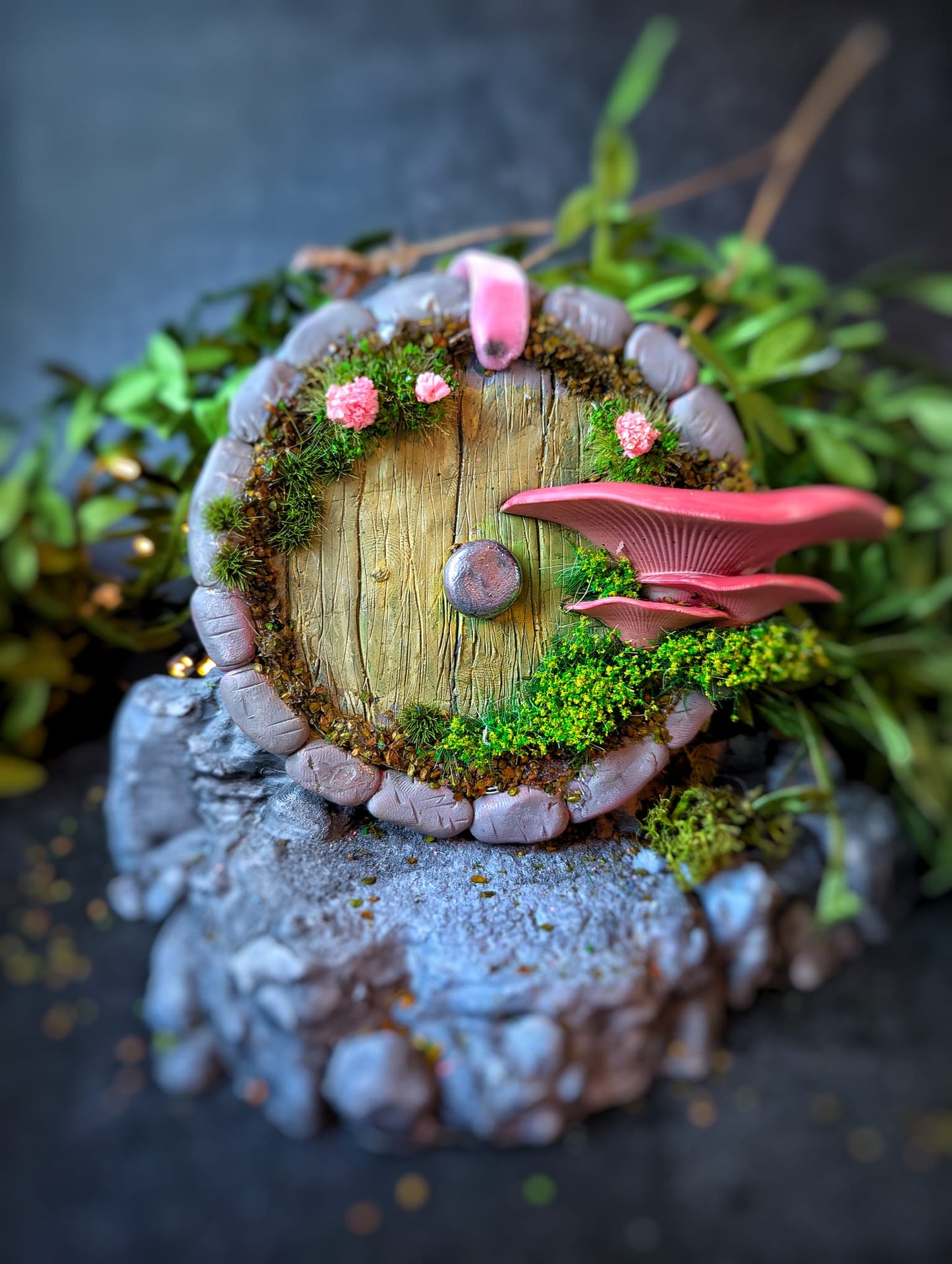 Handmade Door ornament with light feature