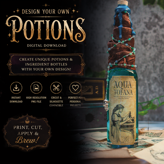 Aqua Tofana Potion Label Digital Download PNG
