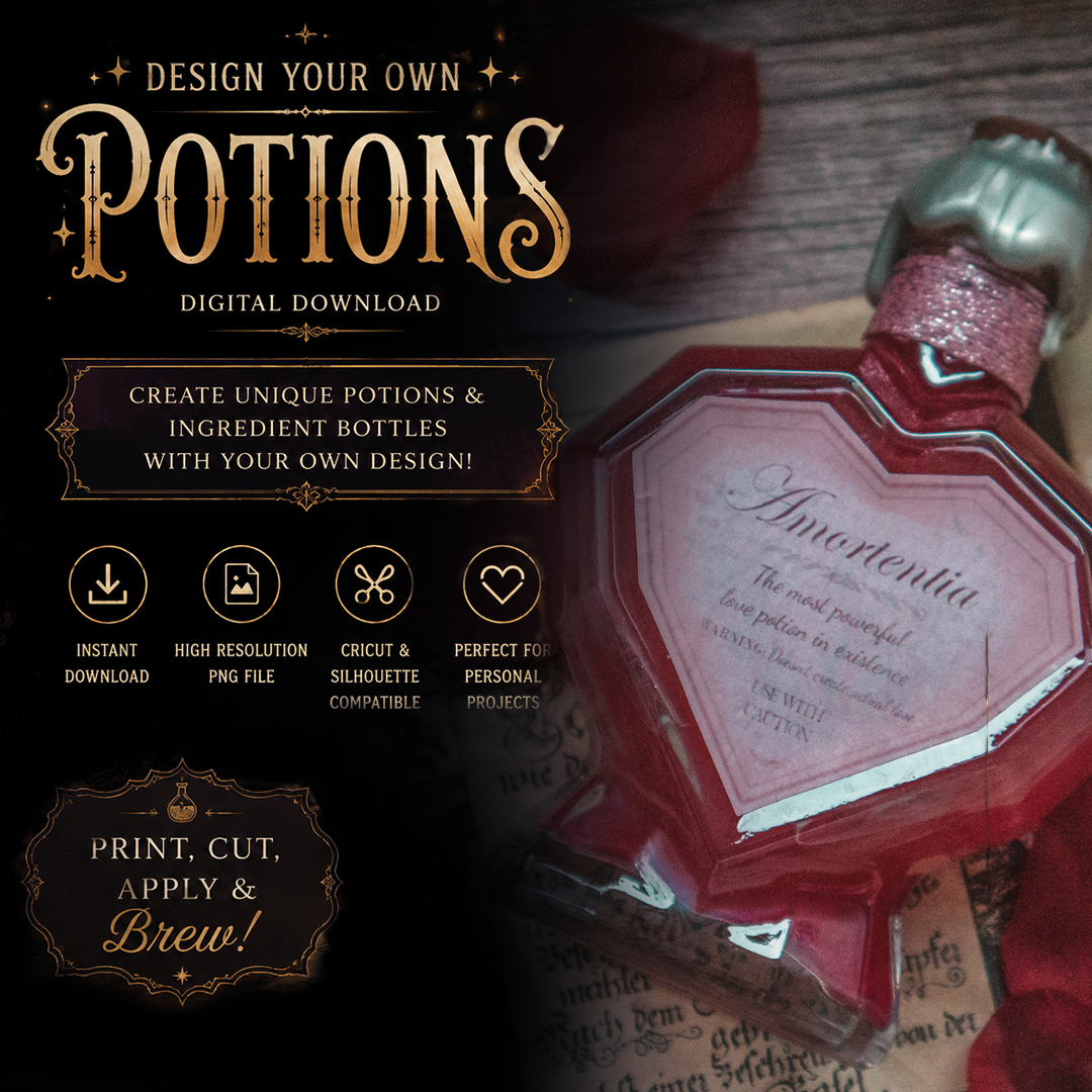 Love Potion Armortentia label, Digital Download PNG