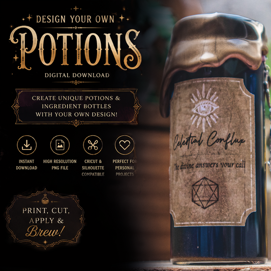 Celestial Conflux Potion Label Digital Download PNG