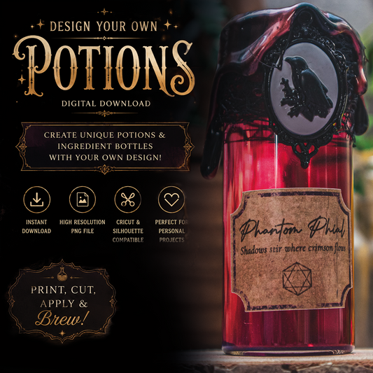 Phantom Phial Potion Label Digital Download PNG