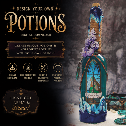 Siren's song Potion Label Digital Download PNG
