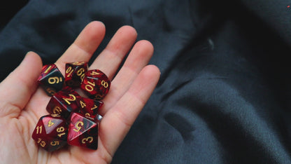 Dragon heart Polyhedral dice set - Soft edge