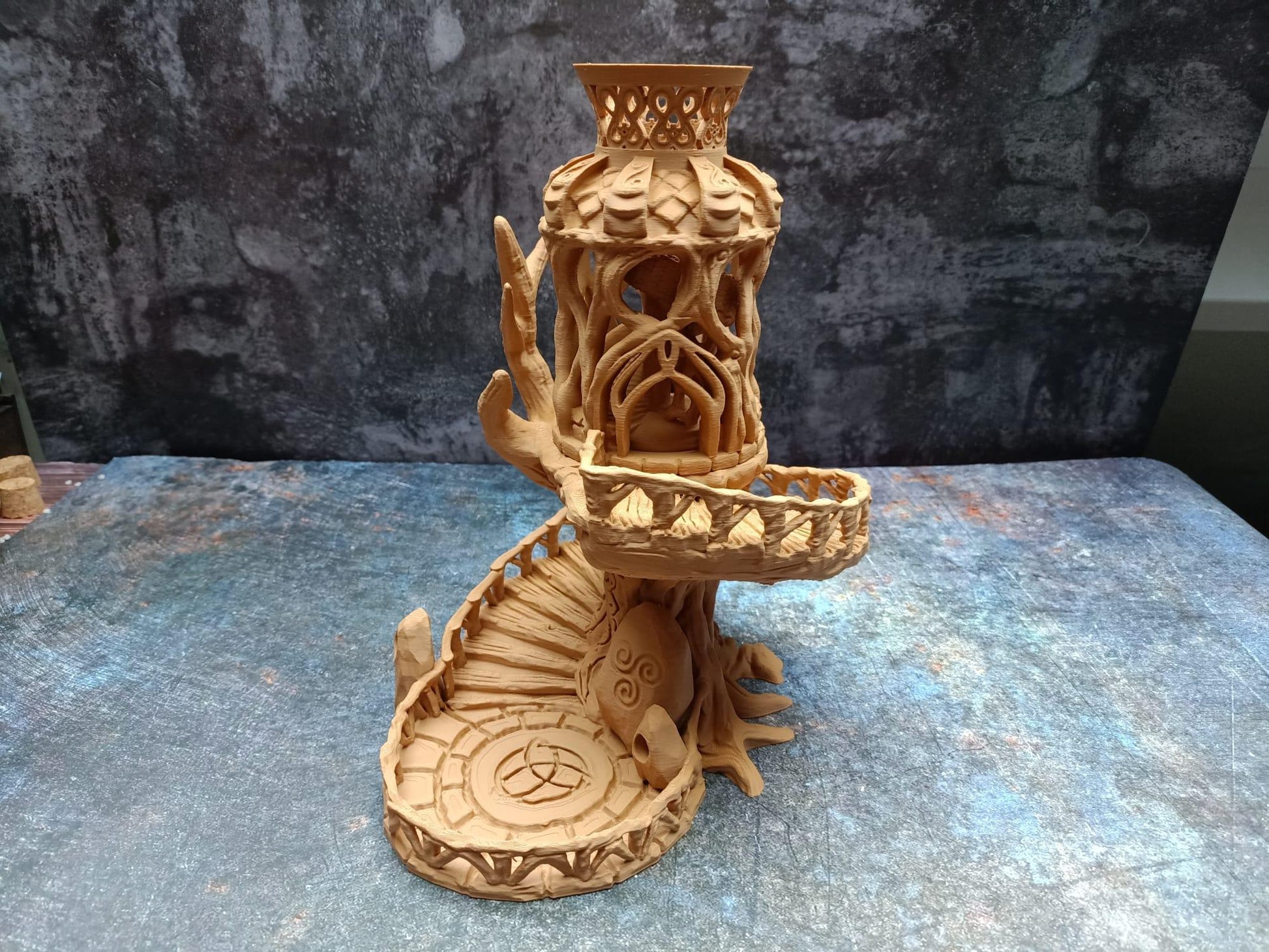 Celtic Dice Tower - Fairy nature themed RPG Dice tower - The Flaming Feather & Flaming Filament