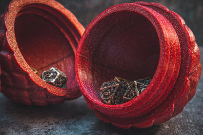 Dragon egg - screw on dice holder - The Flaming Feather & Flaming Filament