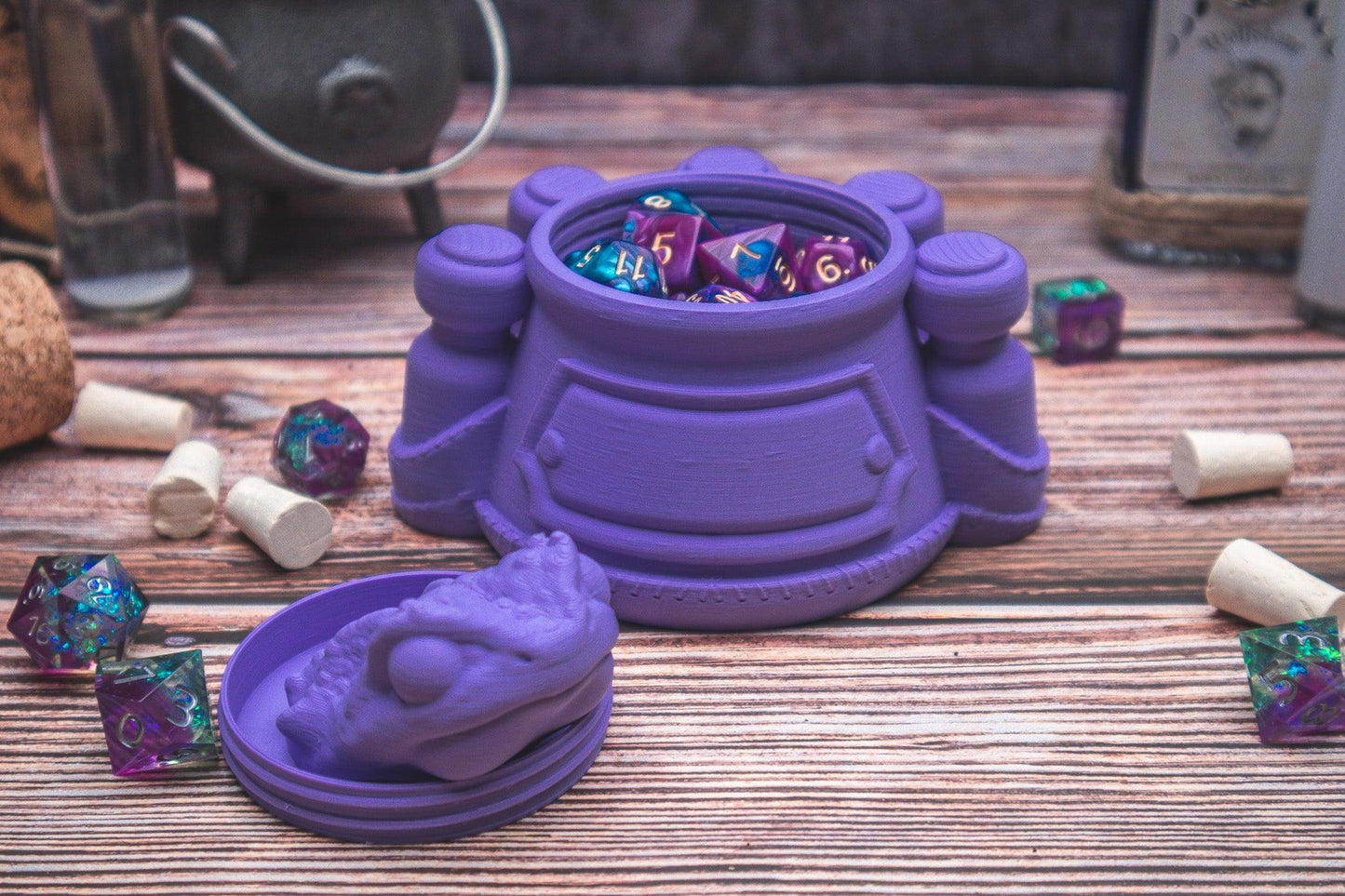 Potion Master dice holder - The Flaming Feather & Flaming Filament
