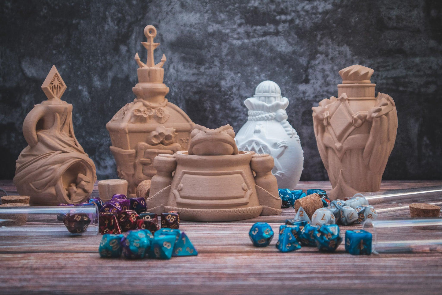 Potion Master dice holder - The Flaming Feather & Flaming Filament