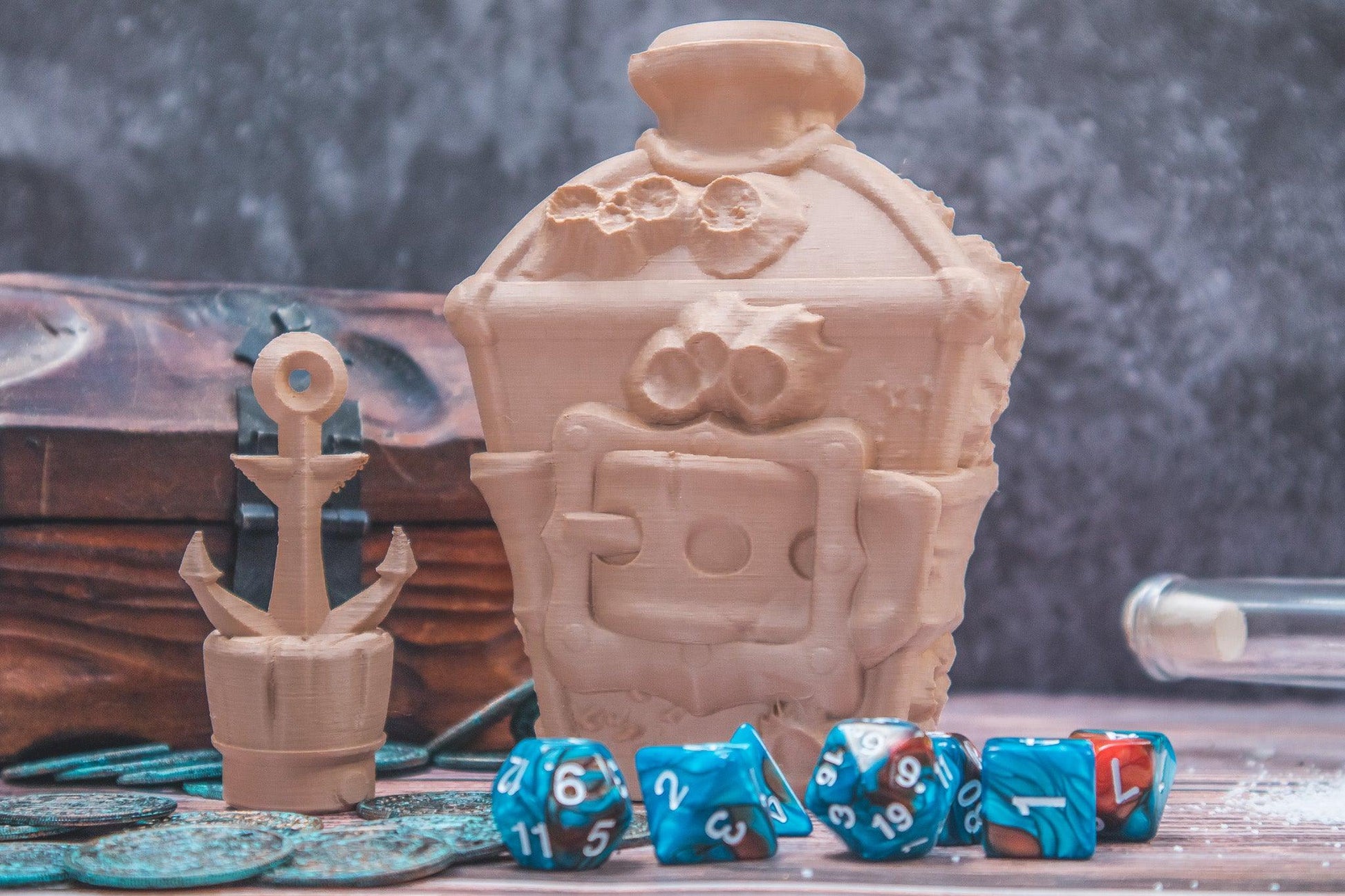 Call of the Sea dice holder - The Flaming Feather & Flaming Filament