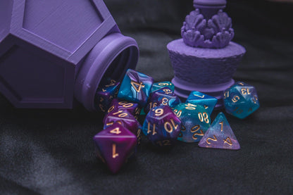 Quill and Ink Dice holder - The Flaming Feather & Flaming Filament