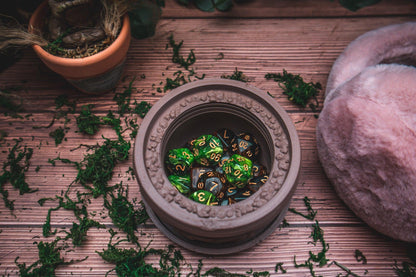 Mandrake Plant Pot jewelry or dice box - The Flaming Feather & Flaming Filament