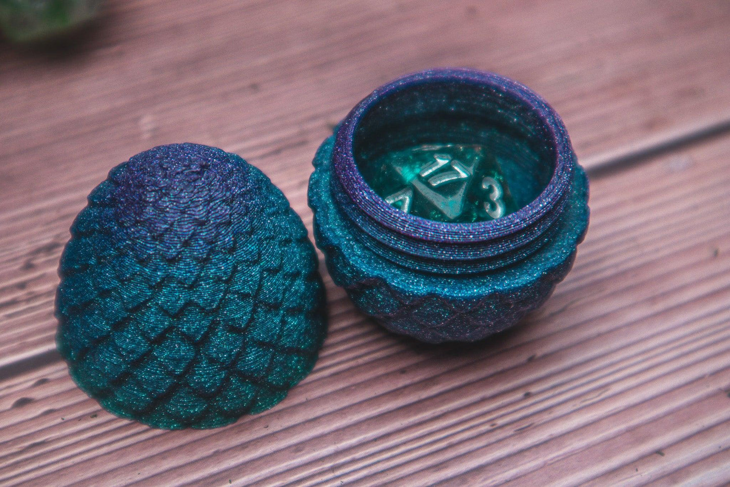 Mystery D20 + Mystery Dragon Egg - The Flaming Feather & Flaming Filament