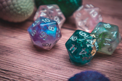 Mystery D20 + Mystery Dragon Egg - The Flaming Feather & Flaming Filament