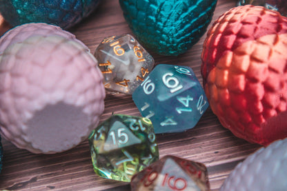 Mystery D20 + Mystery Dragon Egg - The Flaming Feather & Flaming Filament