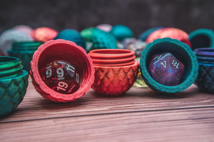 Mystery D20 + Mystery Dragon Egg - The Flaming Feather & Flaming Filament